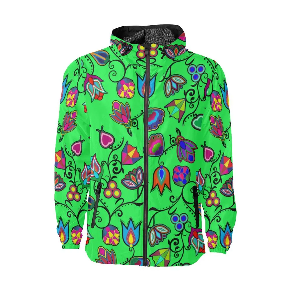 Indigenous Paisley - Green Unisex Windbreaker