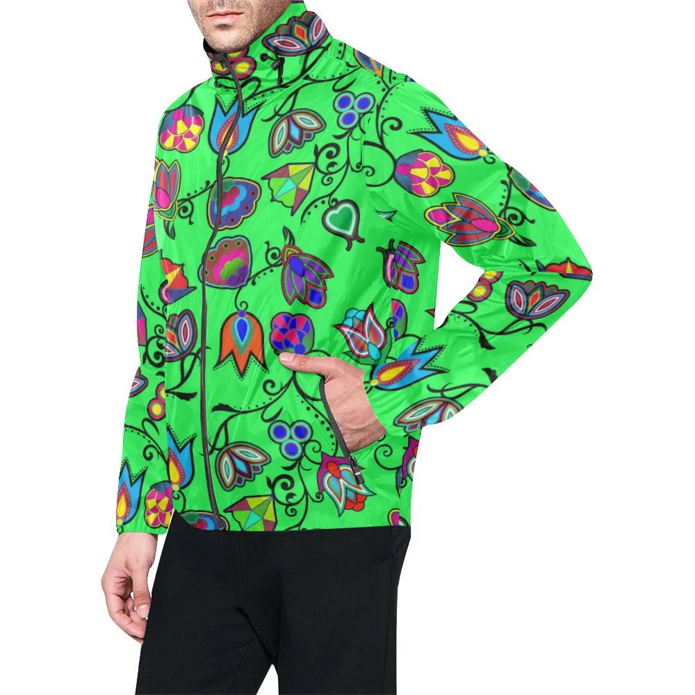 Indigenous Paisley - Green Unisex Windbreaker