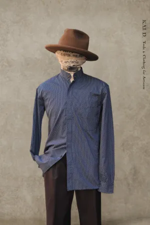 Italian Cotton Snyder Tunic Shirt - Micro Dots - M, L, XL