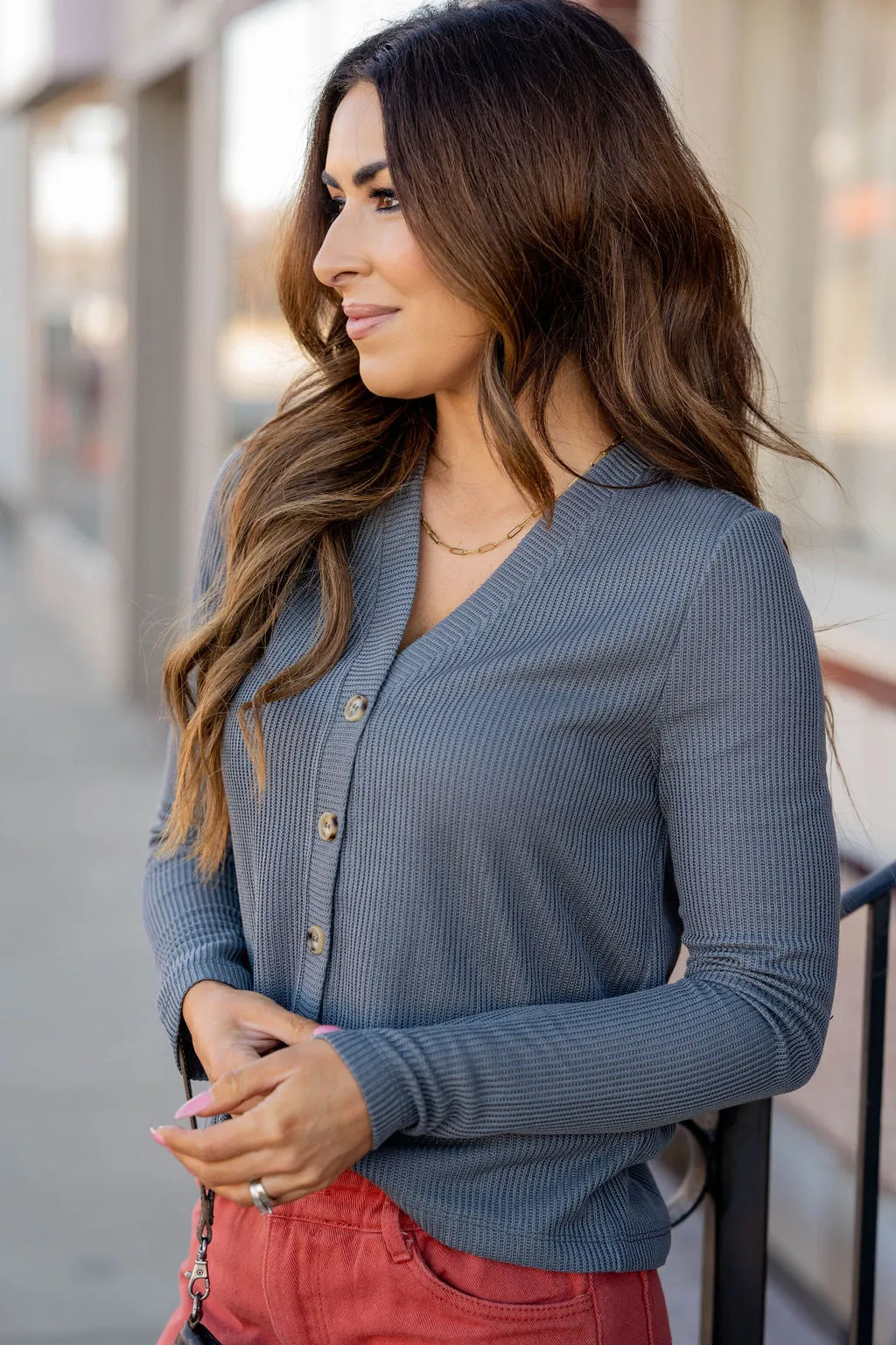 Knit Button Down Cardigan