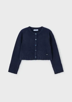Knit Cardigan, Navy, 4361
