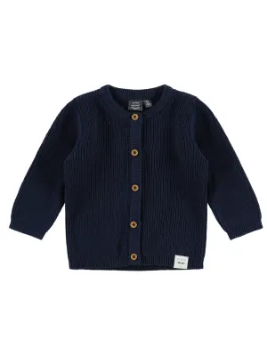 Knitted Baby Cardigan - NWB23329340 Blue