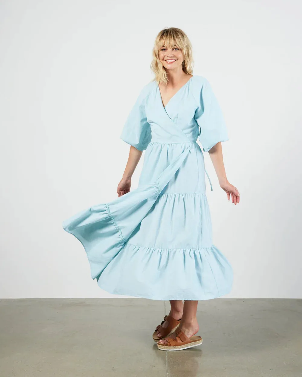 Leah Dress - Spearmint Stripe