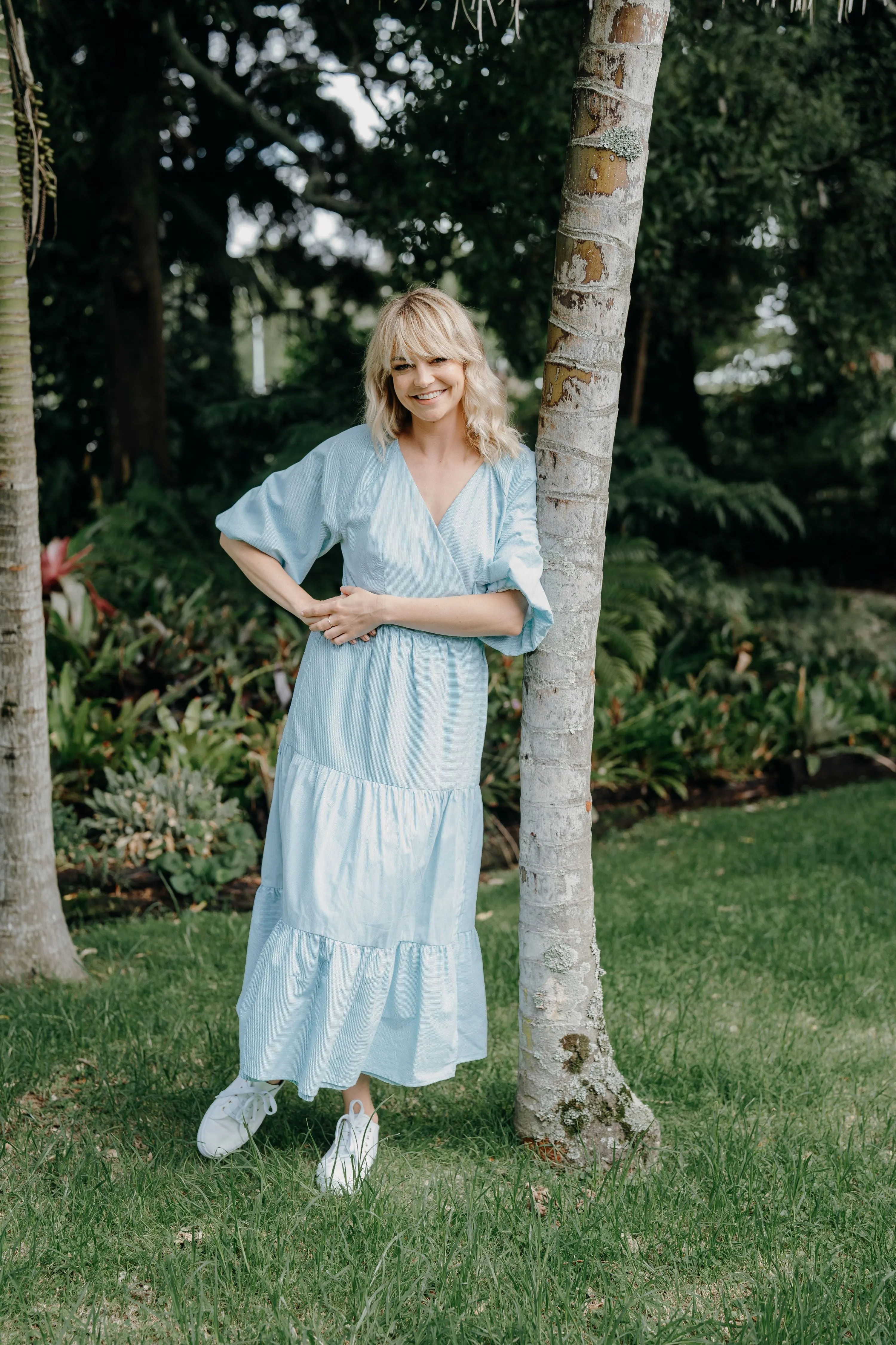 Leah Dress - Spearmint Stripe