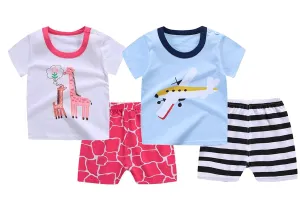 Little Pilot and Gypsy the Giraffe Baby and Toddler Shorts Set of 2