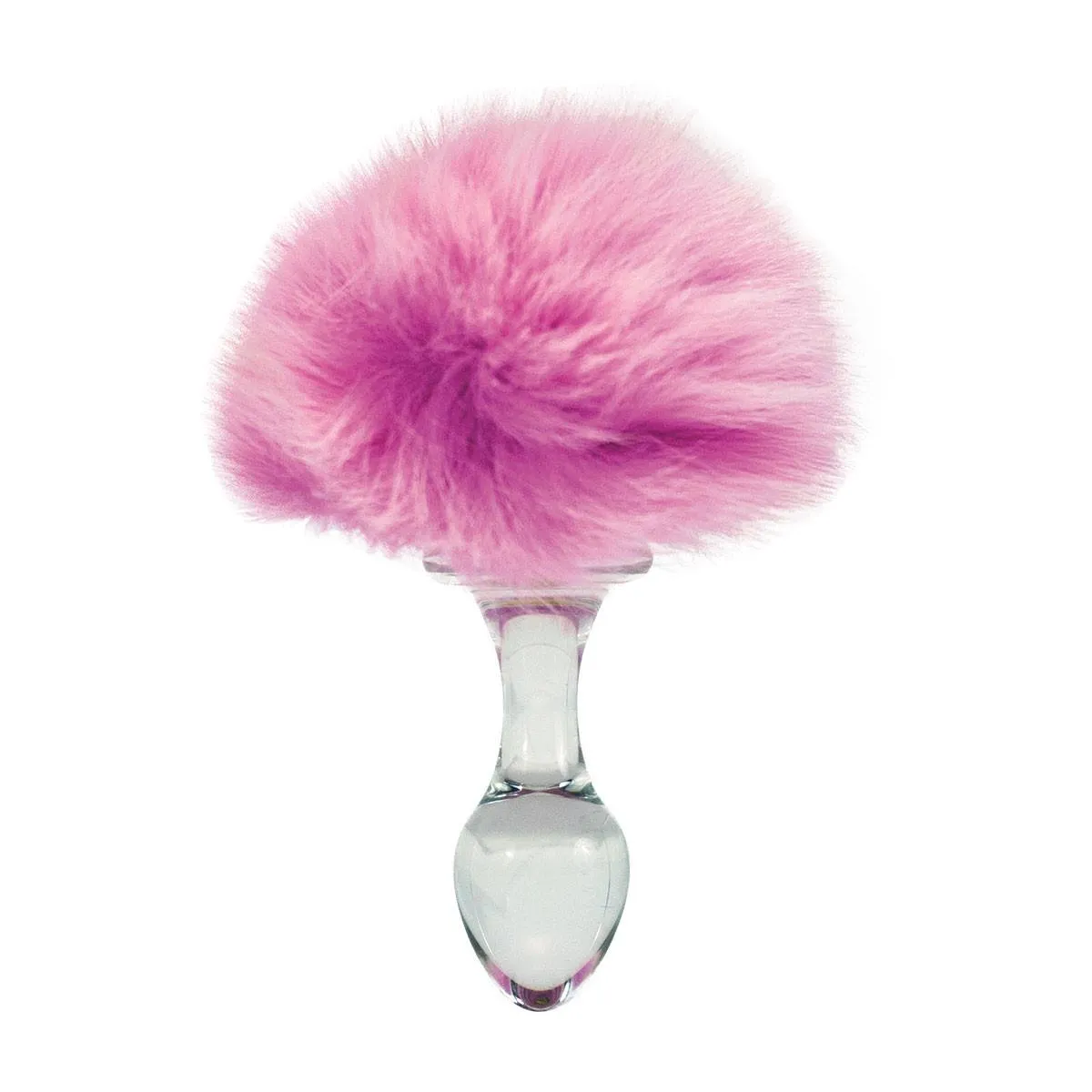 Magnetic Bunny Tail Glass Butt Plug By Crystal Delights