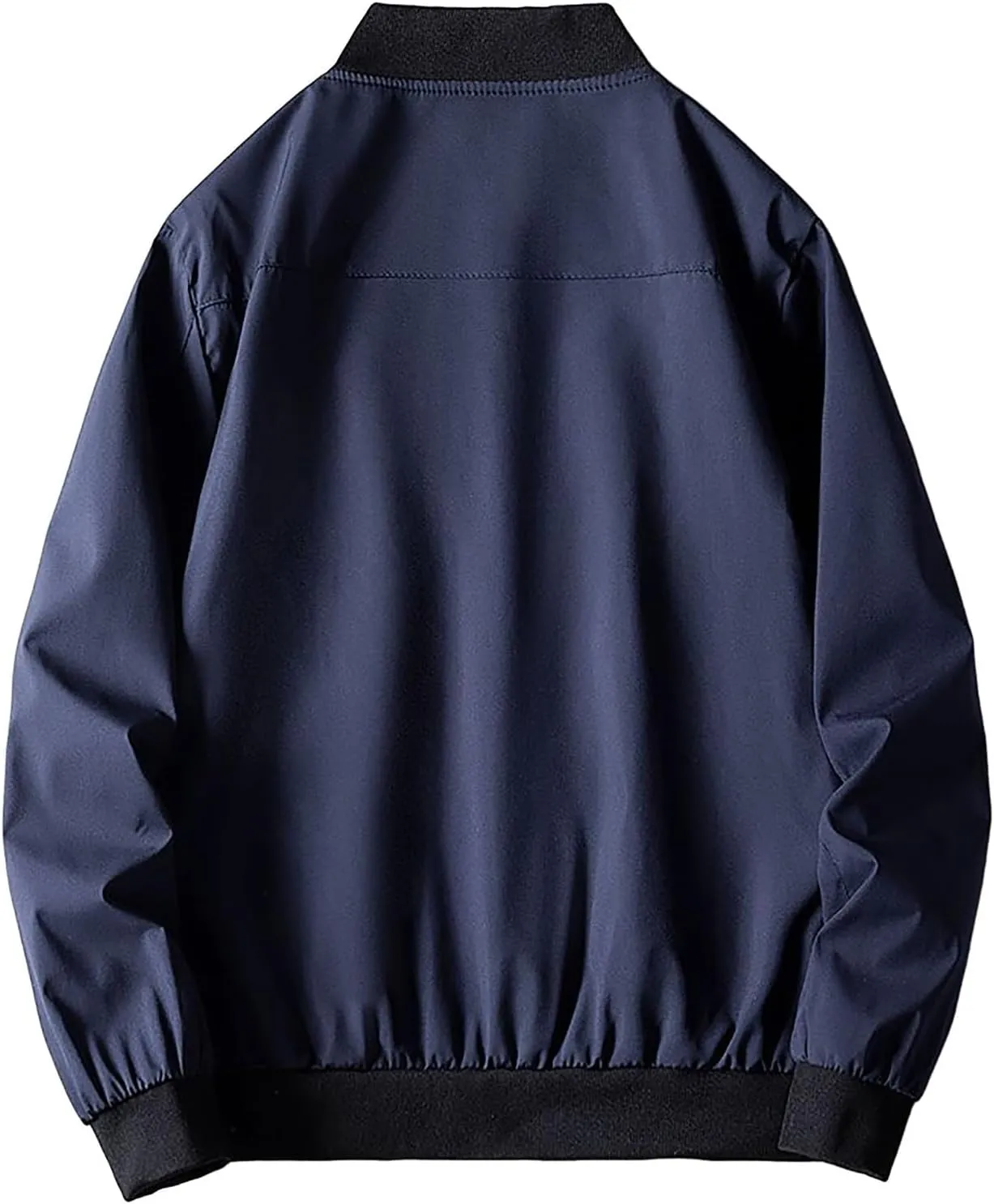 Men's Bomber Jacket Fashion Stylish Lightweight Windbreaker Long Sleeve Jacket Casual Baseball Jackets for Men