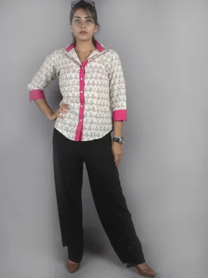 Multi color Hand Block Printed Shirt- S3517002