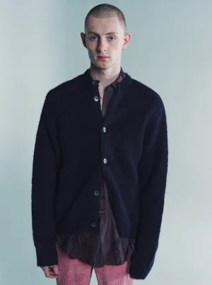 Navy Fuzzy Mohpaca Opa Cardigan