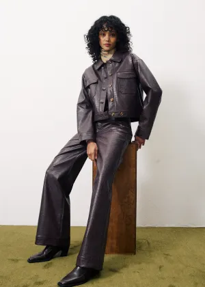 Nella Vegan Leather Wide Leg Pants