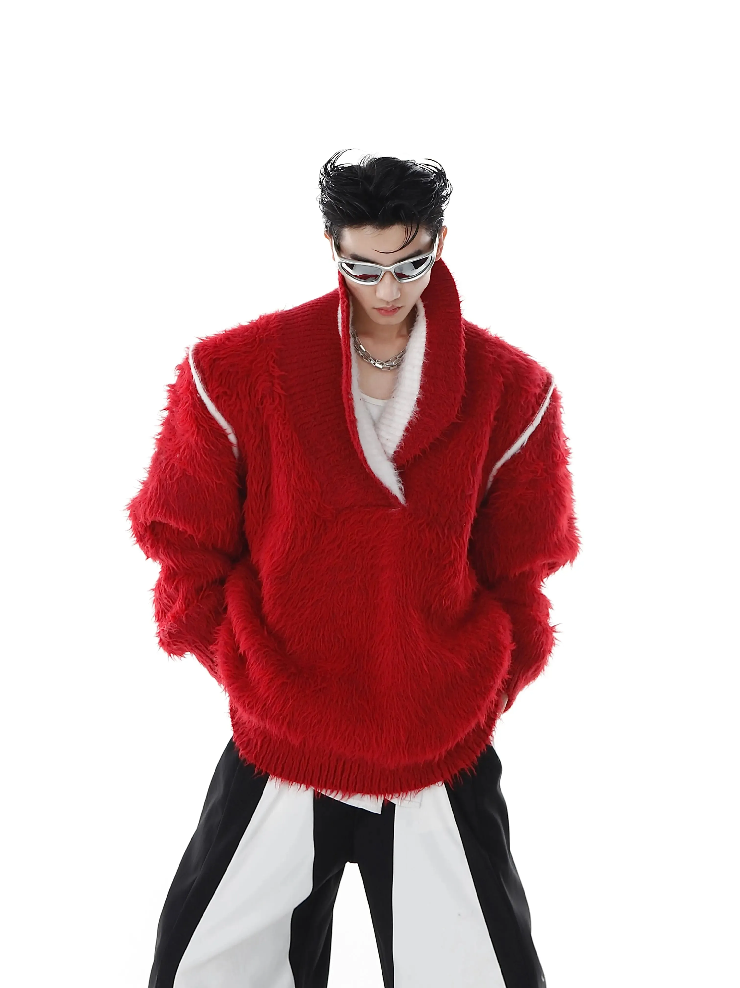 【NEW ARRIVALS】Mink Faux Weighted Knit Sweater