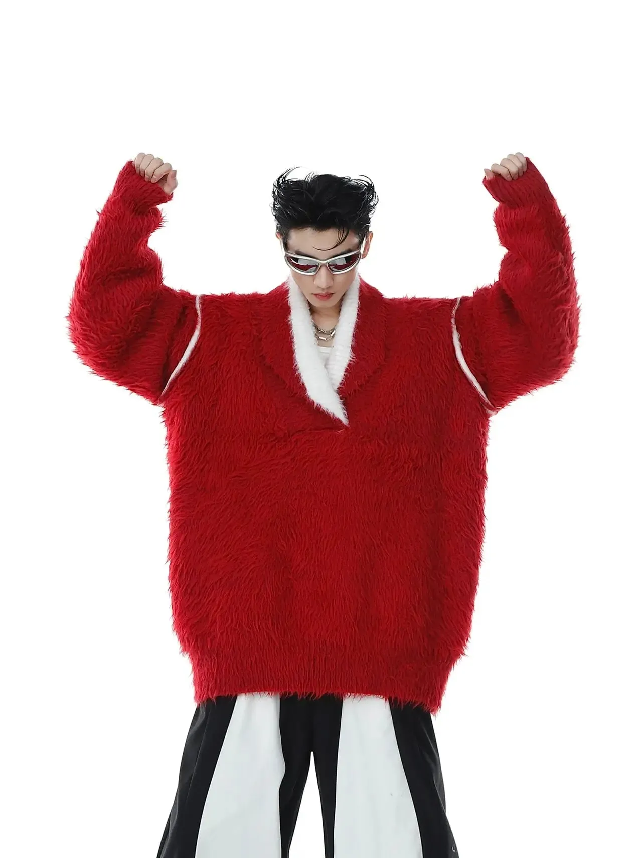 【NEW ARRIVALS】Mink Faux Weighted Knit Sweater