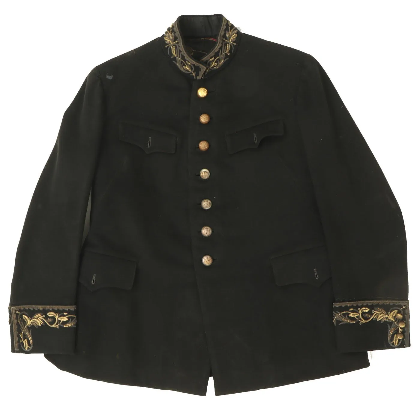 Original 1930s Mexican Military Officer Jacket with Extensive Custom Embroidery