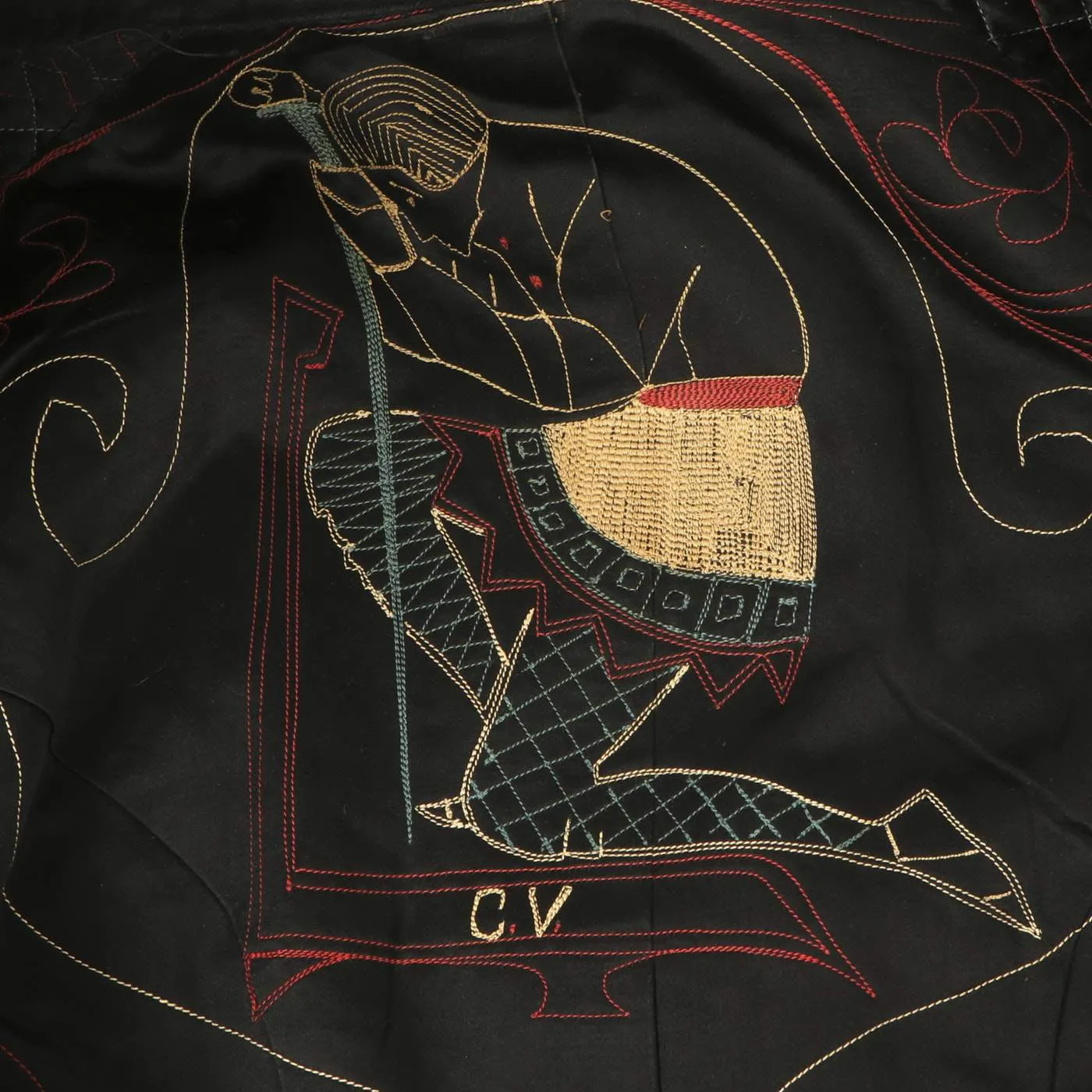 Original 1930s Mexican Military Officer Jacket with Extensive Custom Embroidery