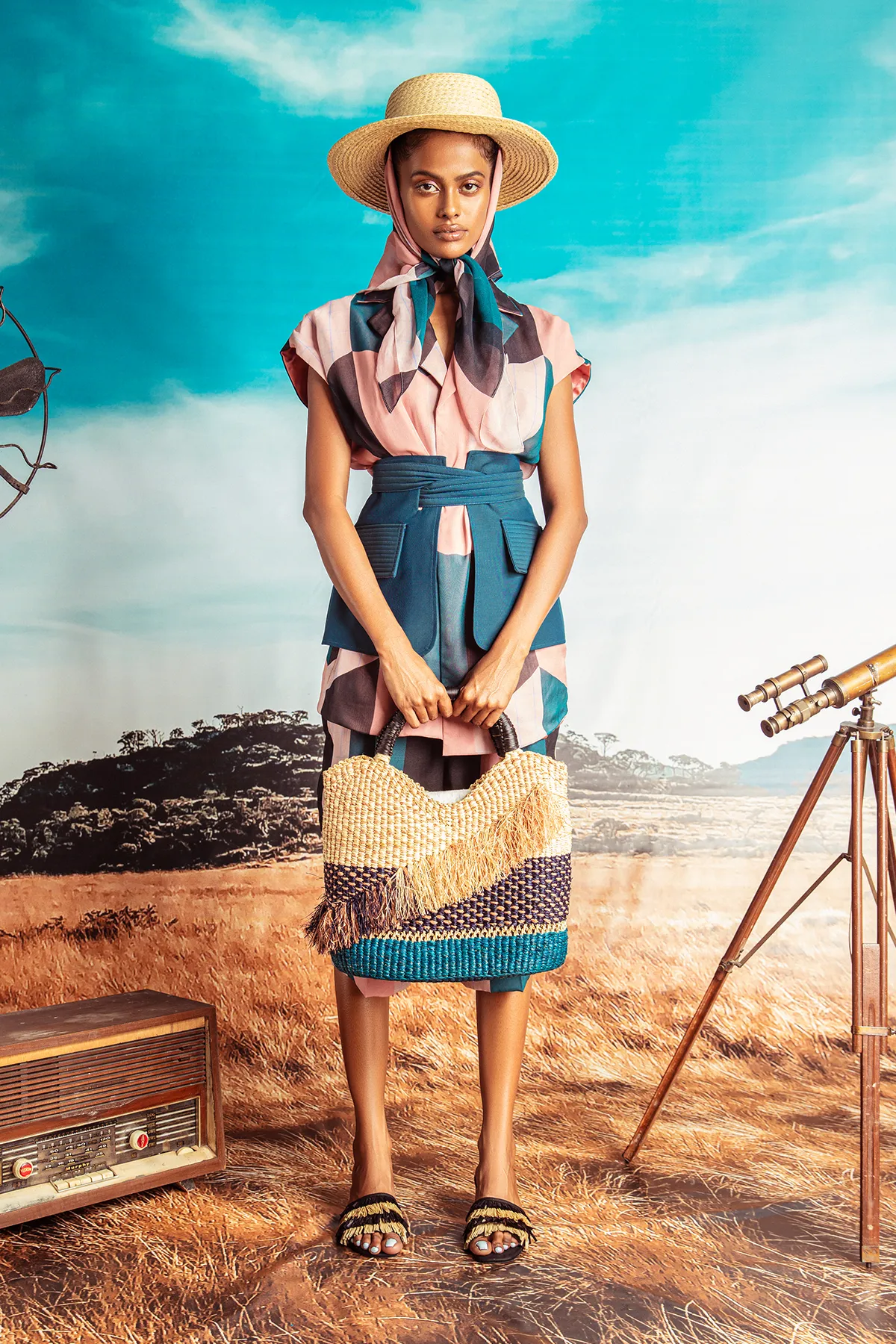 Printed Crepe Bermudas