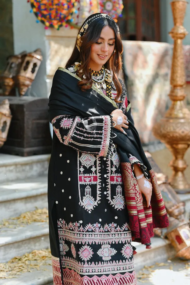 Qalamkar Sayonee Luxury Winter Collection (with Shawl) – K-02 HARAM