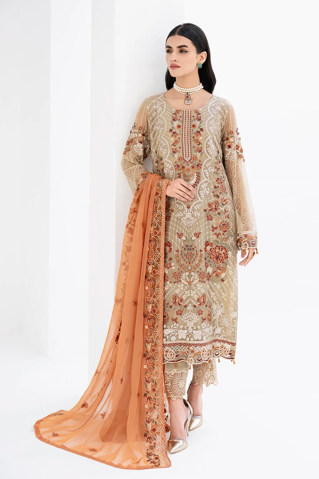 Ramsha Chevron Chiffon Collection 2023 – A-605