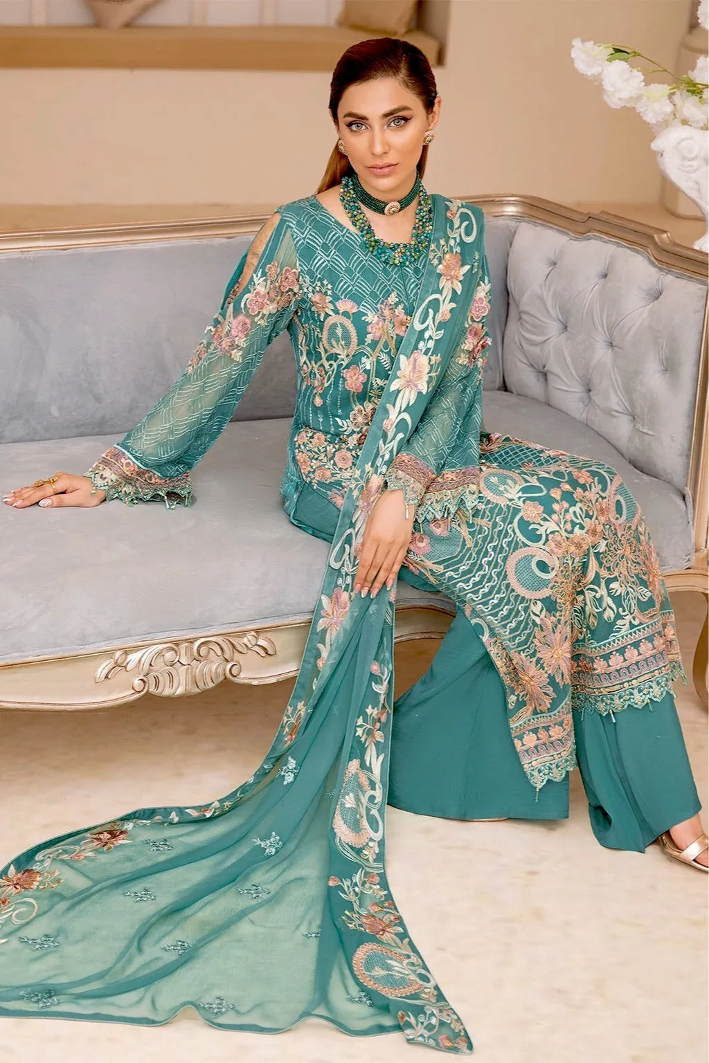 Ramsha Chevron Chiffon Collection Vol-4 – A-411