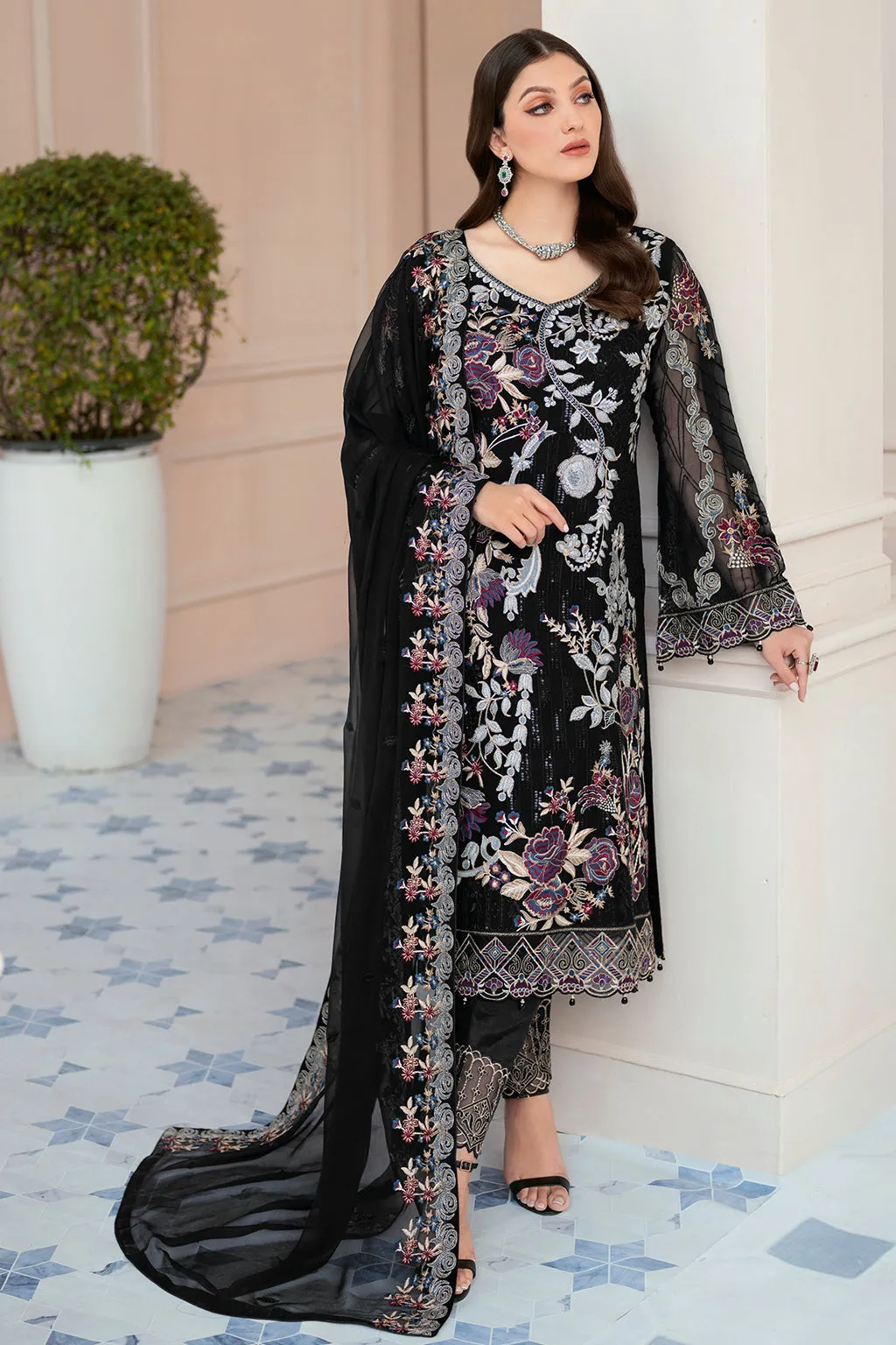 Ramsha Rangoon Luxury Chiffon Collection – D-906