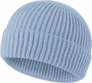 ROYBENS Swag Wool Knit Cuff Short Fisherman Beanie for Men Women, Winter Warm Hats