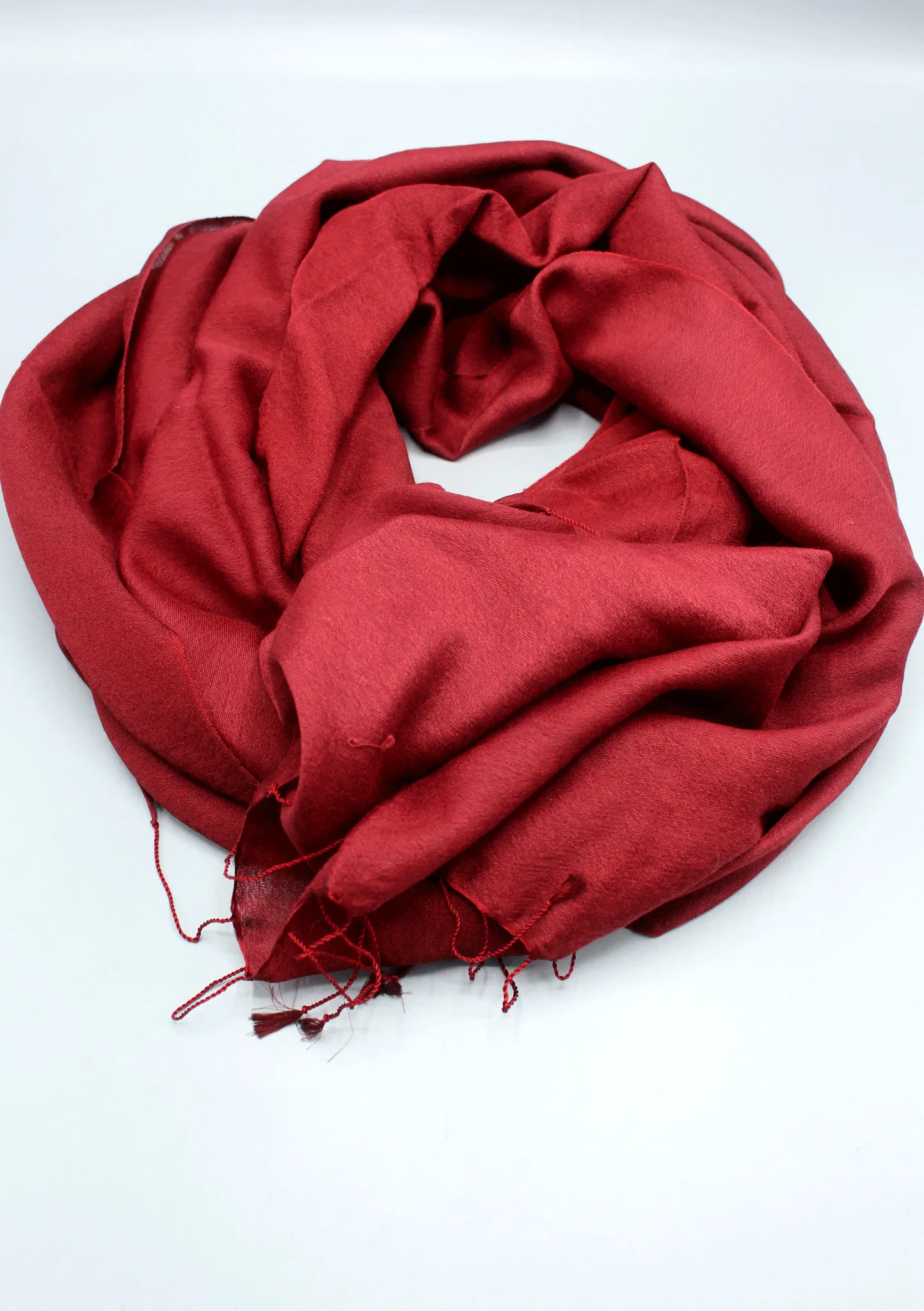 Silky Monk Red Water Pashmina Shawl