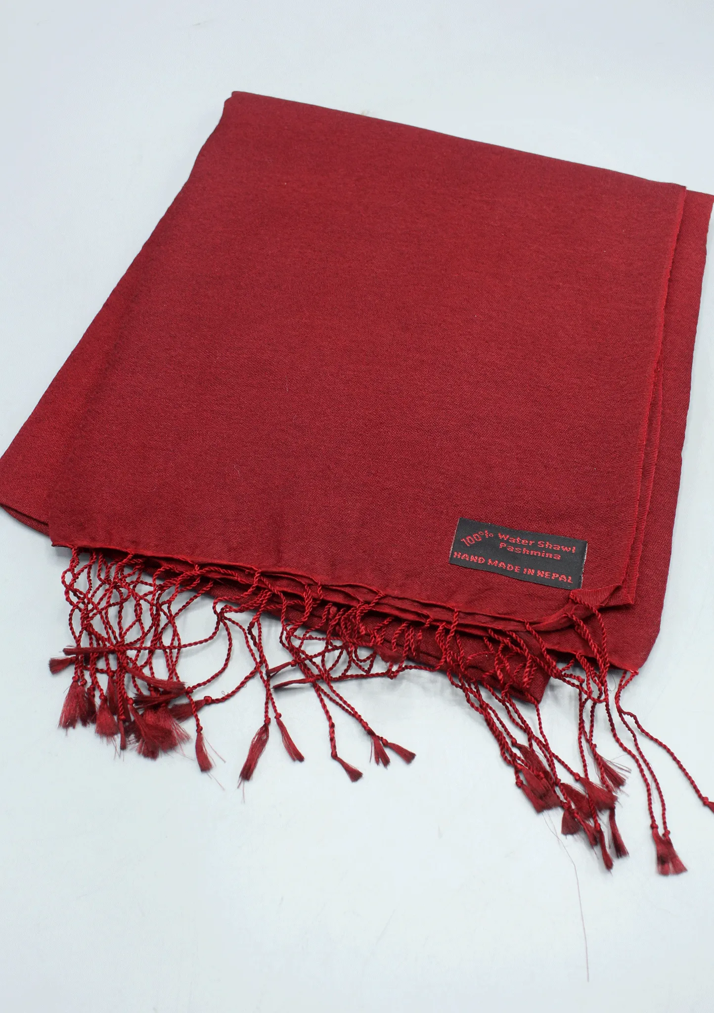 Silky Monk Red Water Pashmina Shawl
