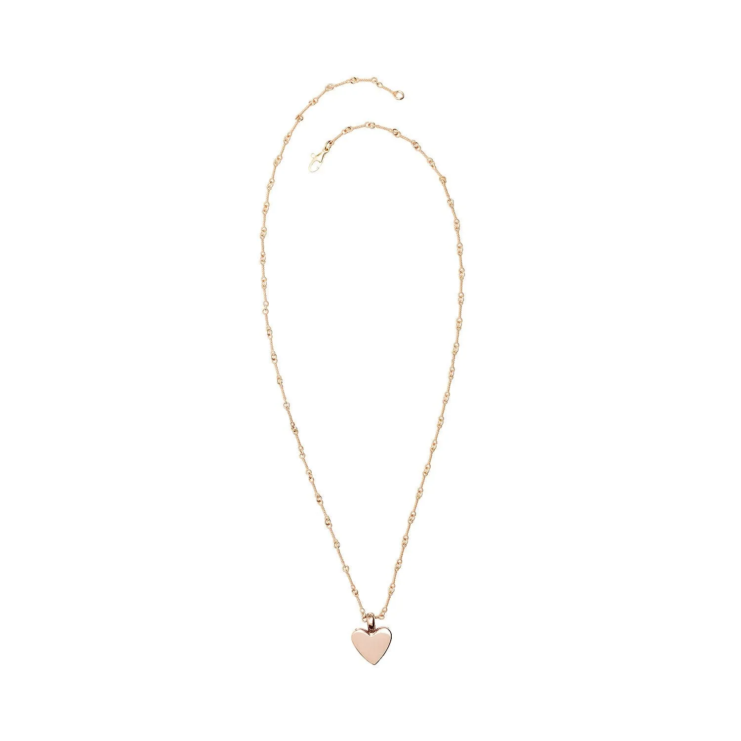 Small Classic Heart Necklace - Rose