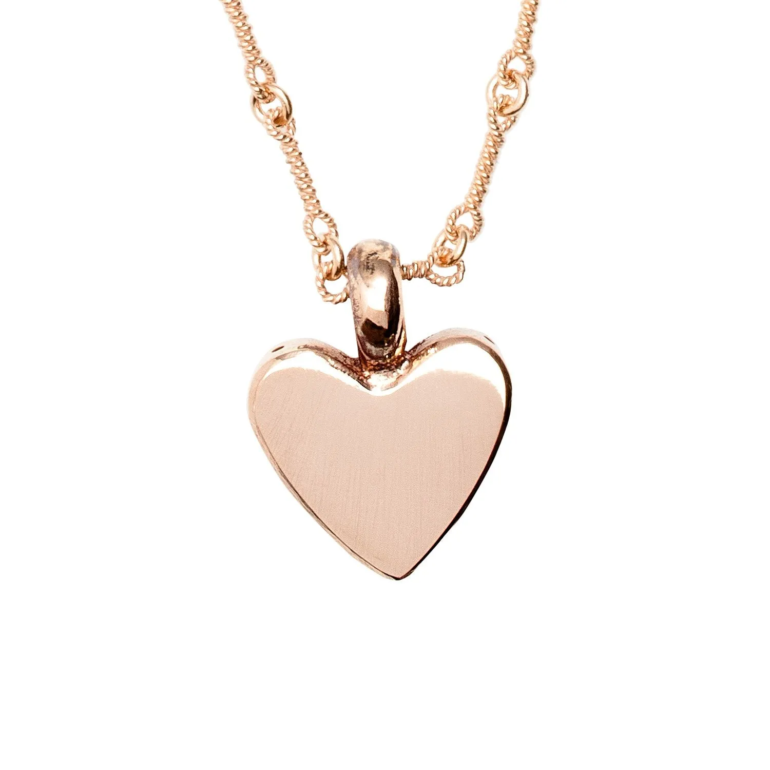 Small Classic Heart Necklace - Rose