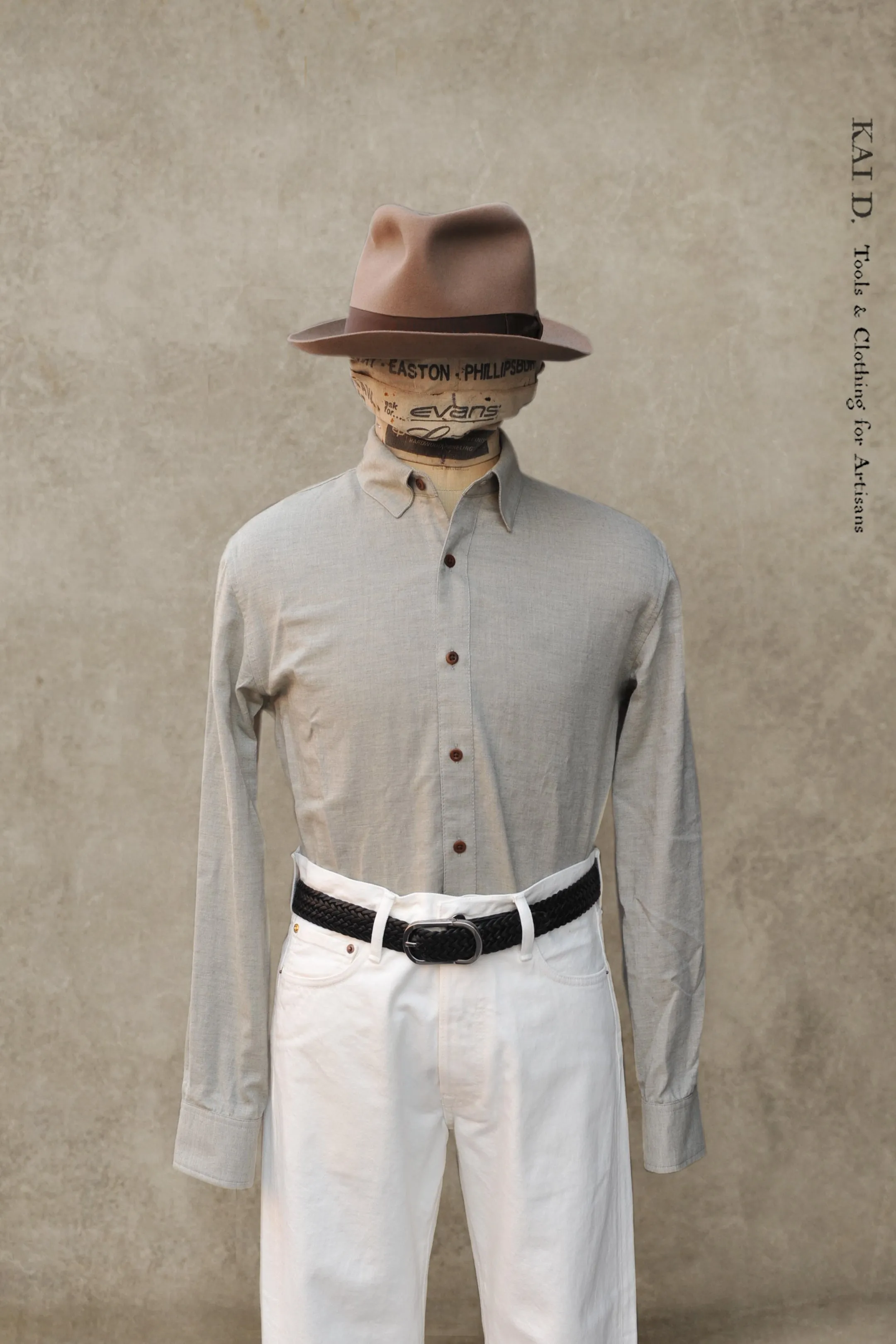Soft Cotton Herringbone Delancey Shirt - Pale Green - L, XL