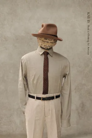 Soft Cotton Herringbone Delancey Shirt - Pale Green - L, XL