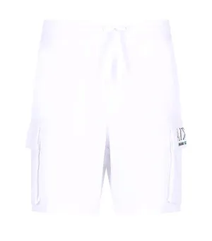 Summer Beats Cotton Fleece Shorts White