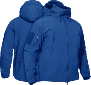 TACVASEN Men's Fleece Lined Tactical Jacket Waterproof Military Hoodie Winter Softshell Jacket Rain Coat Warm Hiking Hunting