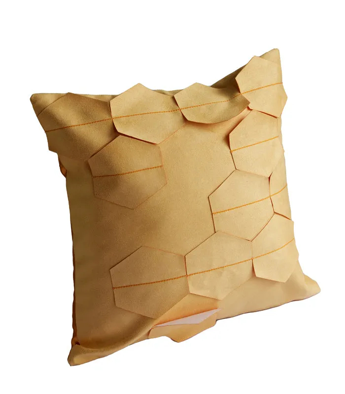 Tangerine Honeycomb Cushion Cover
