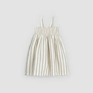 The Striped Linen-blend Smocked Tank Dress - KIDS