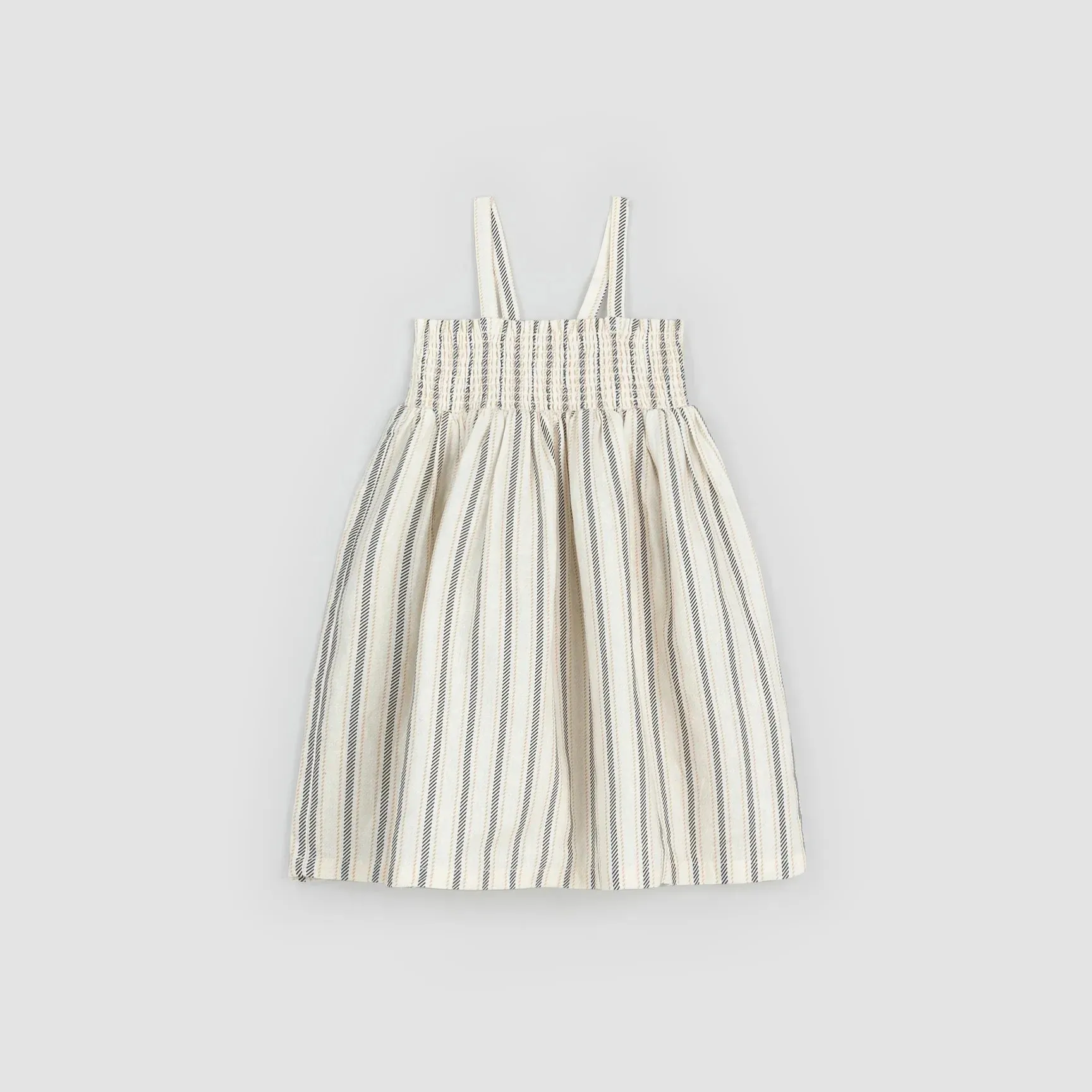 The Striped Linen-blend Smocked Tank Dress - KIDS