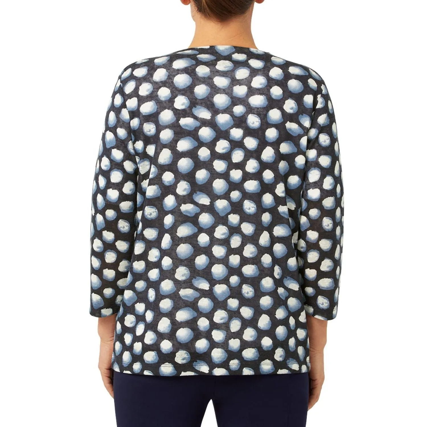 TIGI 22/24 Navy Polka Dot Cardigan