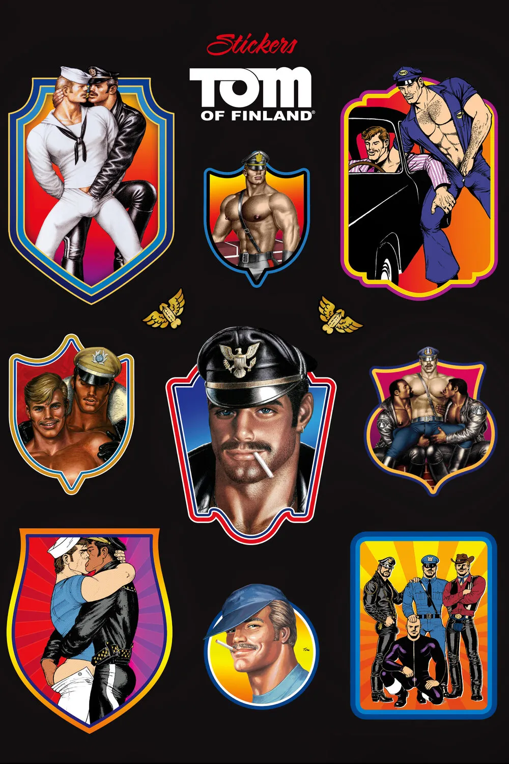 Tom of Finland Stickers by Kweer Cards