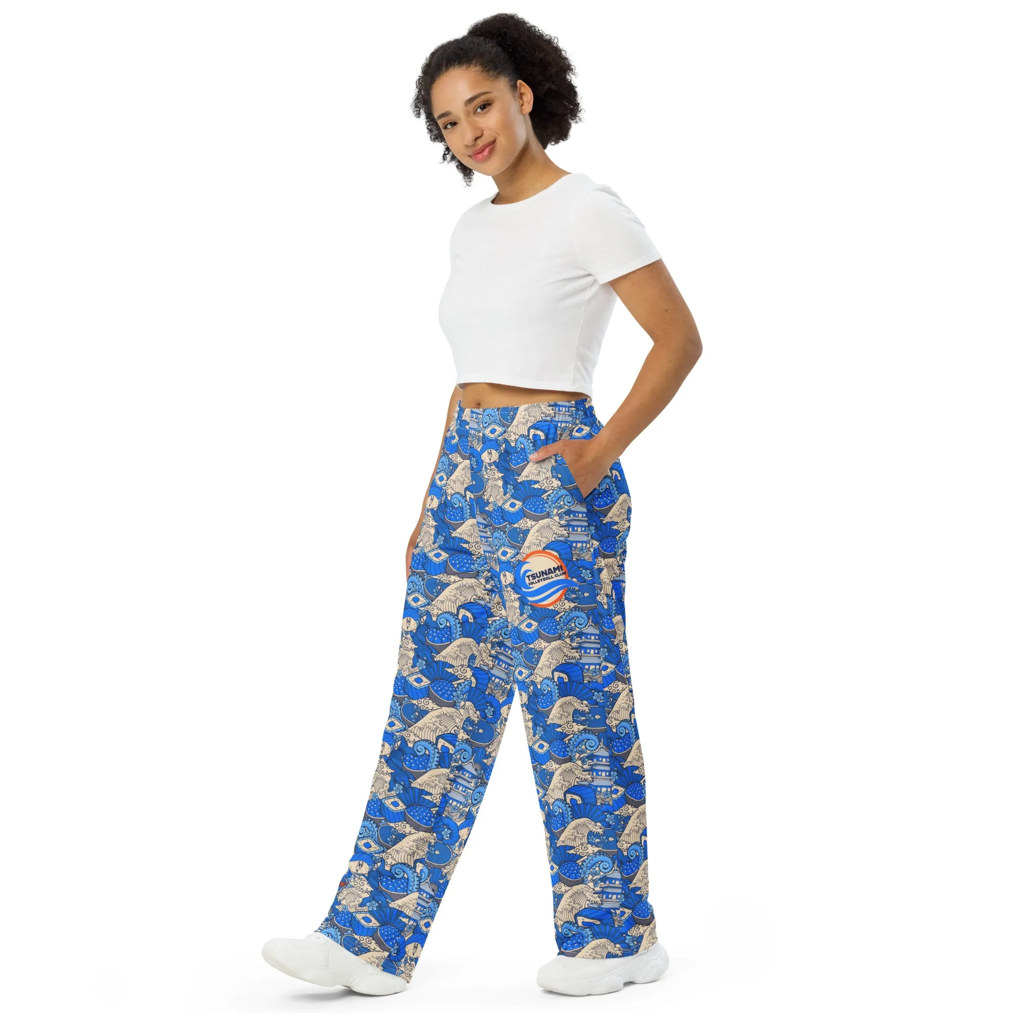 Tsunami Sushi Wide-Leg Cozy Pants