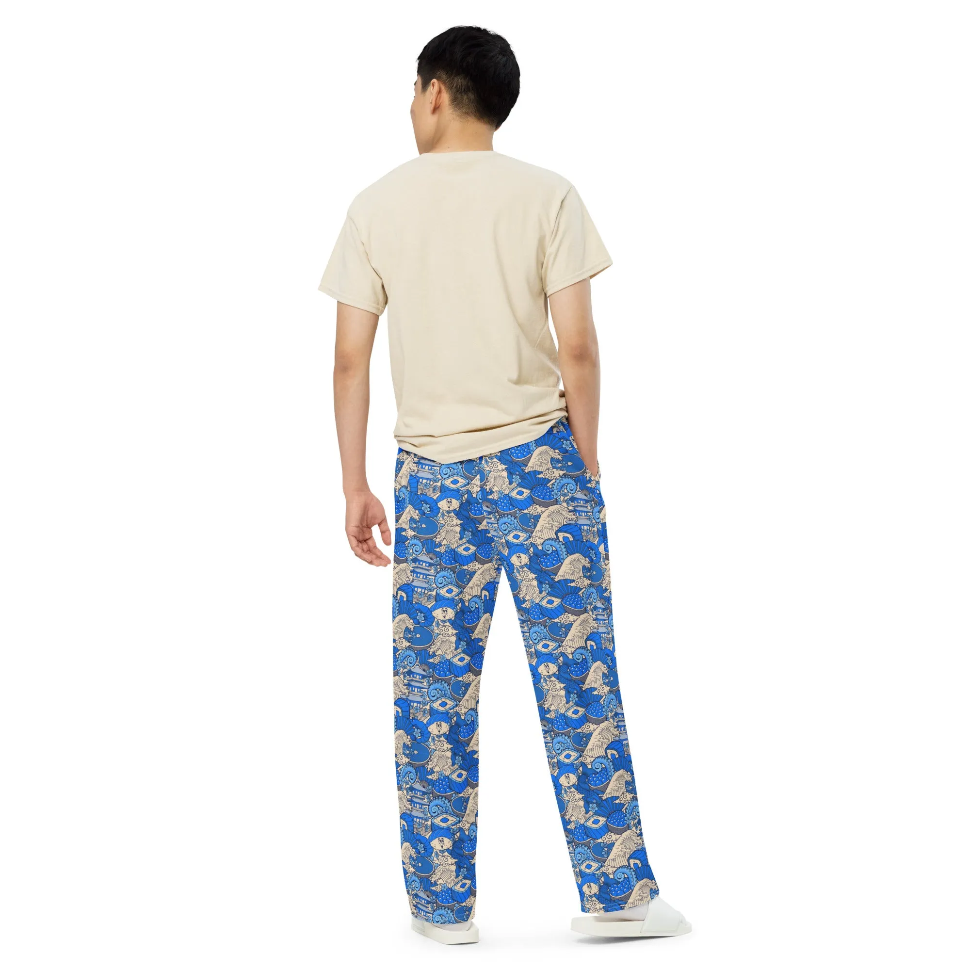 Tsunami Sushi Wide-Leg Cozy Pants
