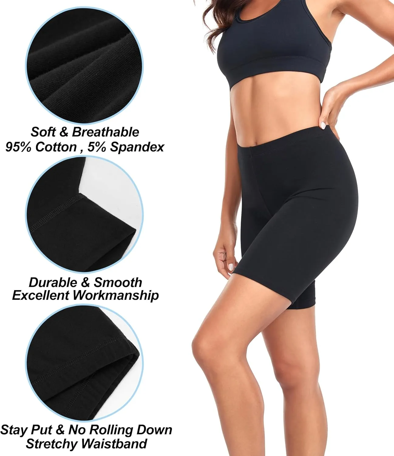 Under Dress Cotton Slip Shorts for Women Biker Shorts Anti Chafing Boy Shorts Underwear