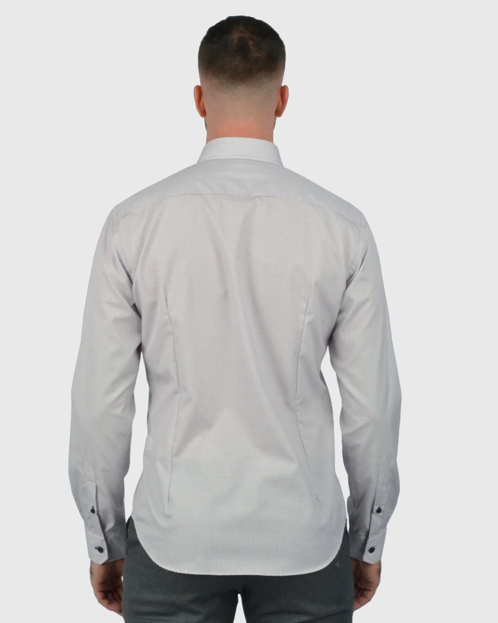 VINCENT & FRANKS S21CH0176 WINE PRINT SLIM SC SHIRT