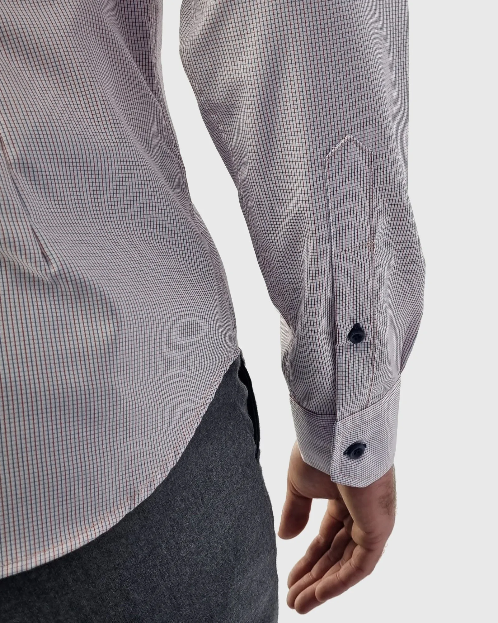 VINCENT & FRANKS S21CH0176 WINE PRINT SLIM SC SHIRT