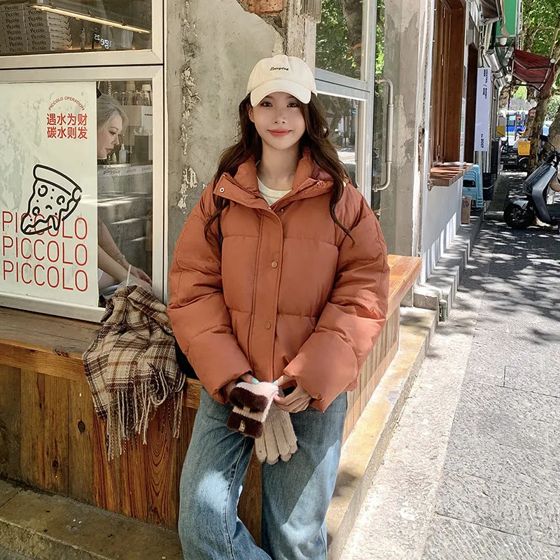 Wenkouban 2000s fashion 2024 Cotton-Padded Jacket Women's Short Thickened Winter Fashion Hooded Cotton-Padded Jacket