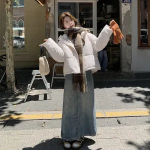 Wenkouban 2000s fashion 2024 Cotton-Padded Jacket Women's Short Thickened Winter Fashion Hooded Cotton-Padded Jacket