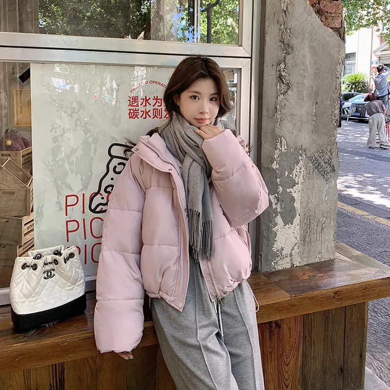 Wenkouban 2000s fashion 2024 Cotton-Padded Jacket Women's Short Thickened Winter Fashion Hooded Cotton-Padded Jacket