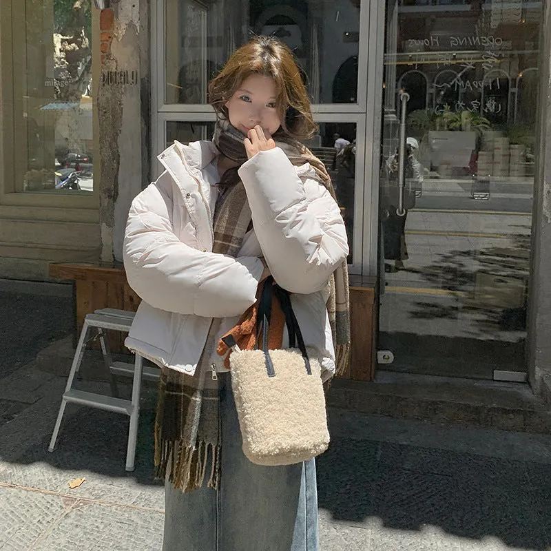 Wenkouban 2000s fashion 2024 Cotton-Padded Jacket Women's Short Thickened Winter Fashion Hooded Cotton-Padded Jacket