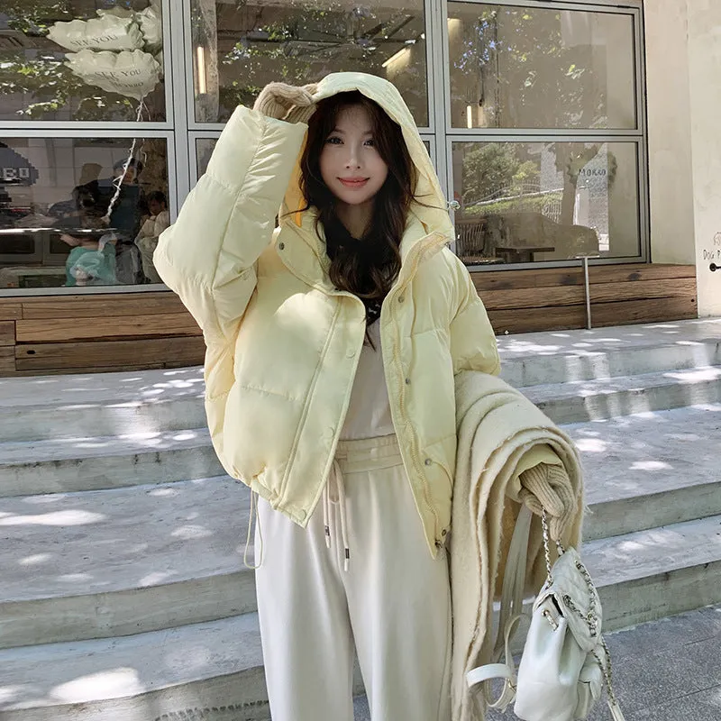 Wenkouban 2000s fashion 2024 Cotton-Padded Jacket Women's Short Thickened Winter Fashion Hooded Cotton-Padded Jacket