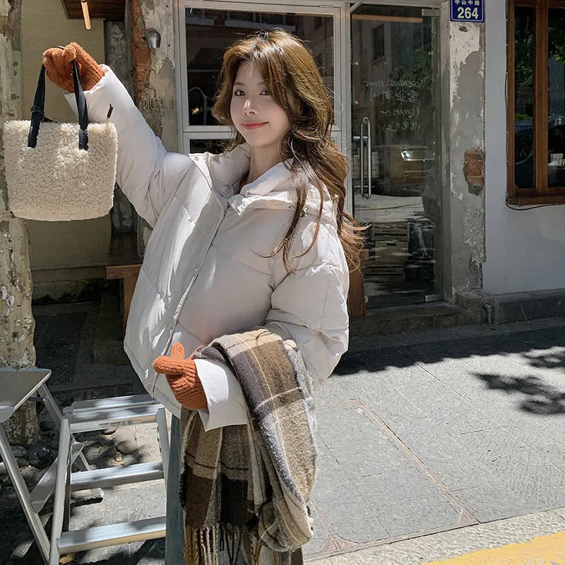 Wenkouban 2000s fashion 2024 Cotton-Padded Jacket Women's Short Thickened Winter Fashion Hooded Cotton-Padded Jacket