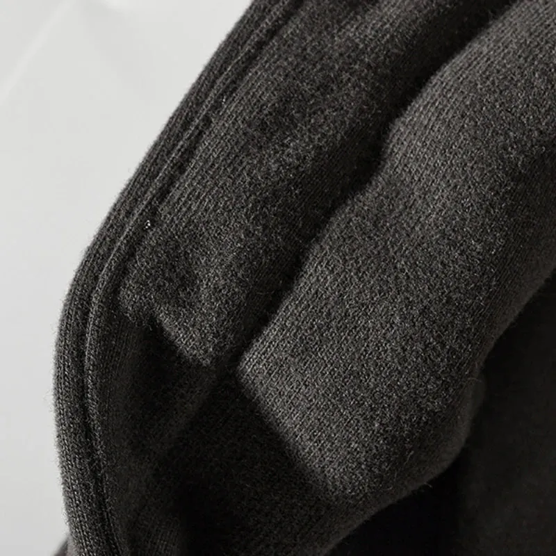 Wiaofellas  -  Heavy sweater men's hooded autumn and winter hoodie plus velvet padded cotton loose American coat