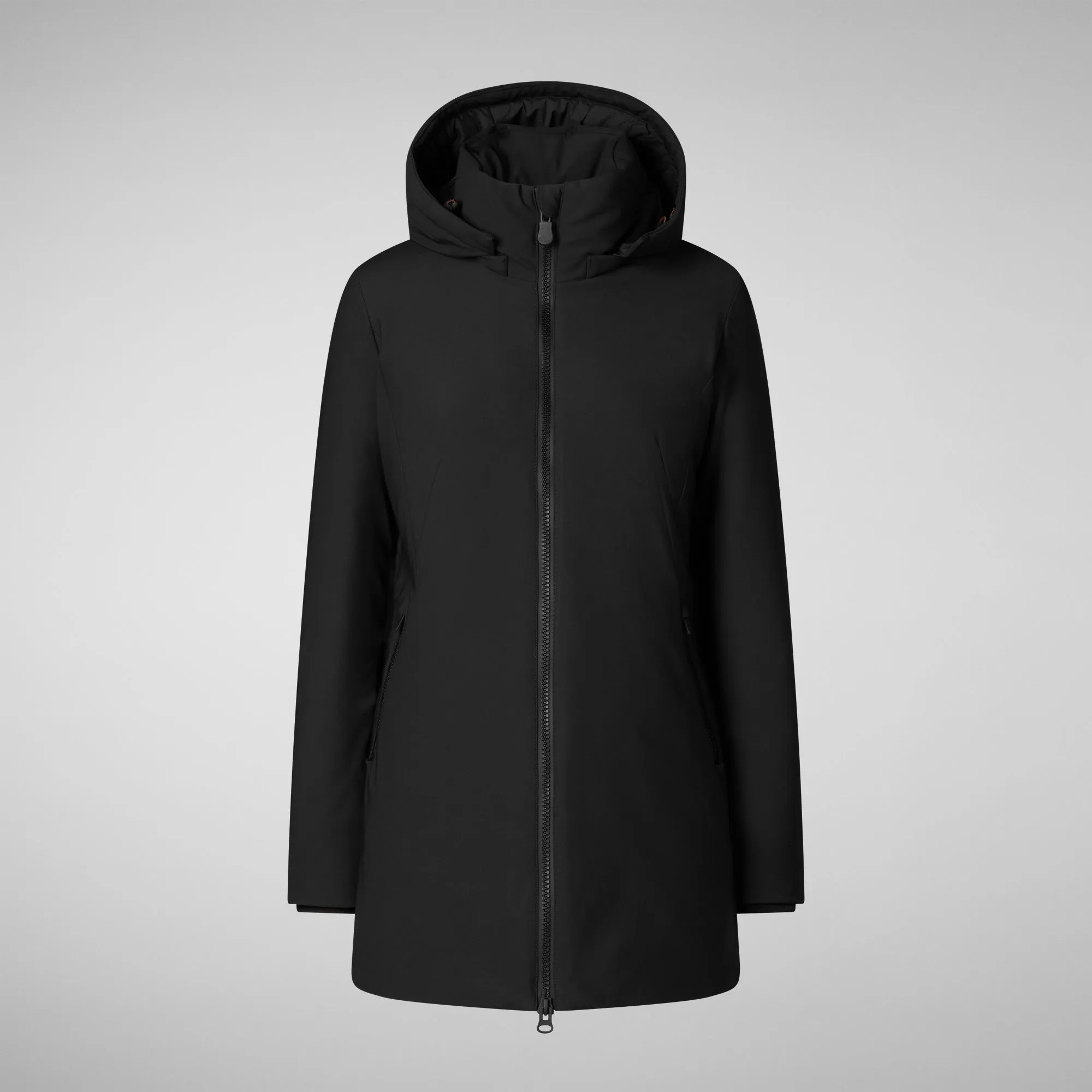 Women's Hooded Coat Lila in black